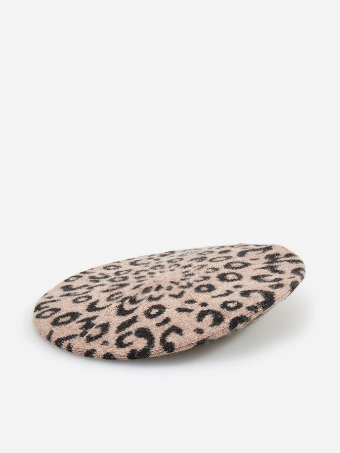 Vlněný baret s leopardím vzorem, Reserved, 399 Kč