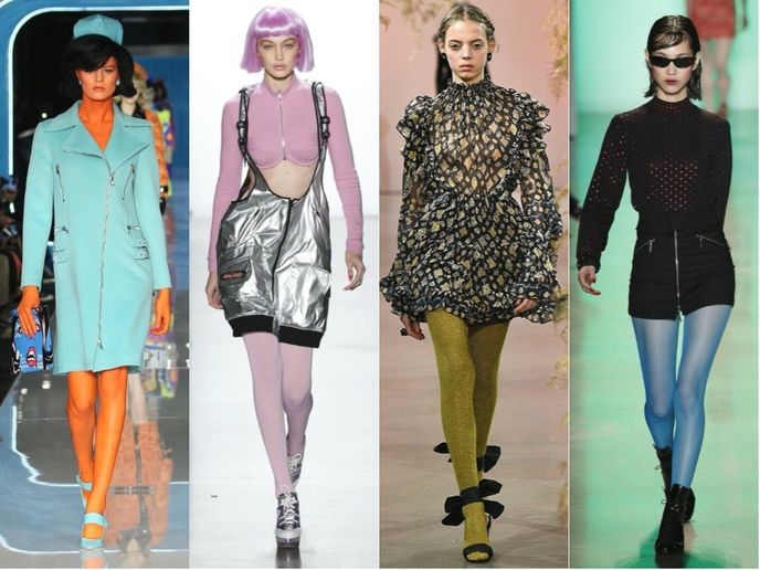 Zleva: Moschino, Jeremy Scott, Ulla Johnson, Adam Selman