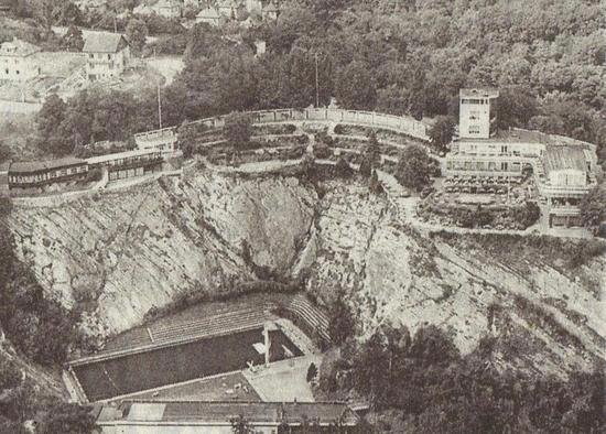 Histrorické fotografie Barrandovských teras v dobách rozkvětu.