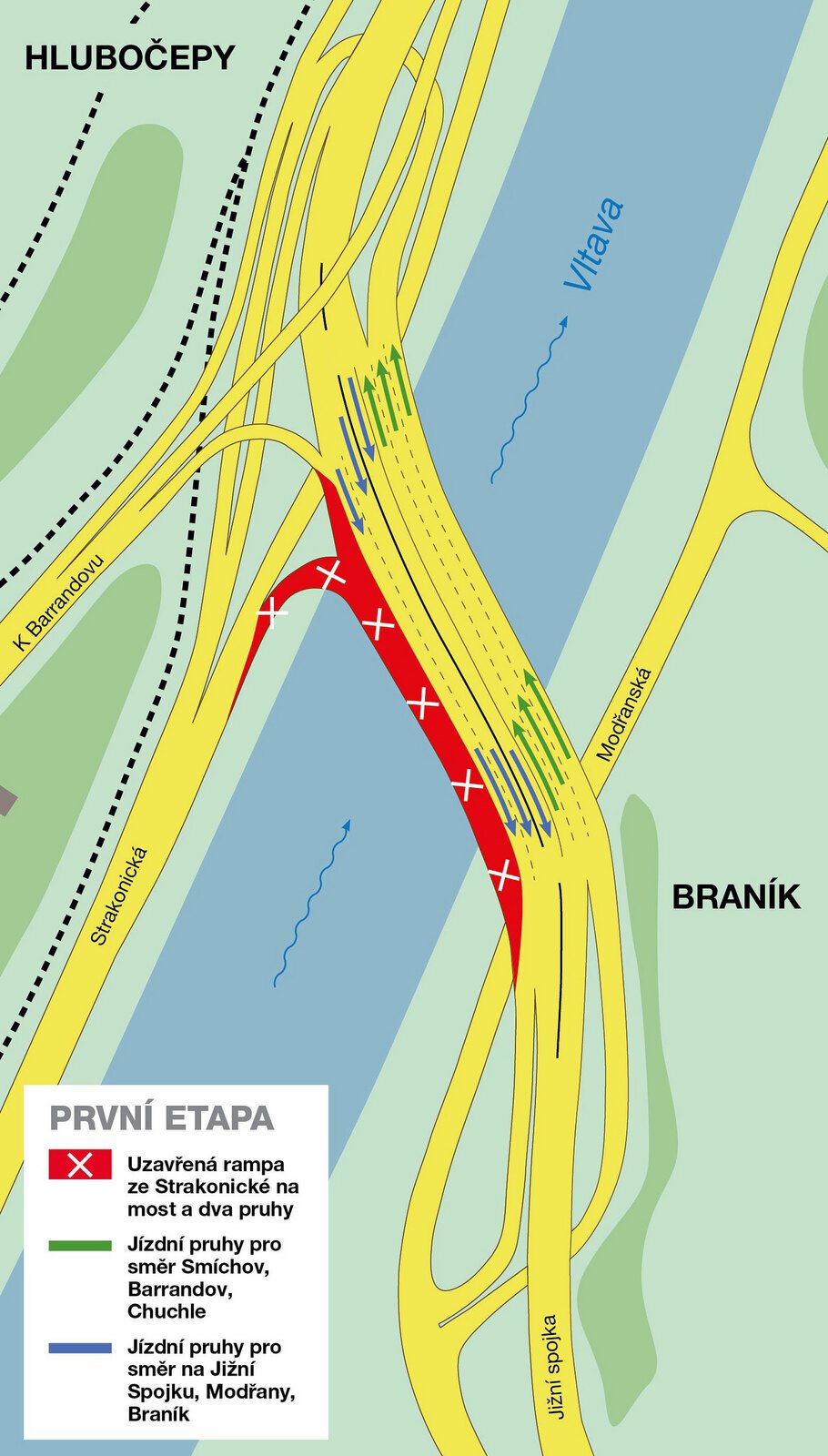 Barrandovský most - 1. etapa