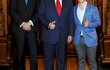 Zleva Barron Trump, Donald Trump a nejlepší přítel Barrona Bo Loundon Zleva Barron Trump, Donald Trump a nejlepší přítel Barrona Bo Loundon
