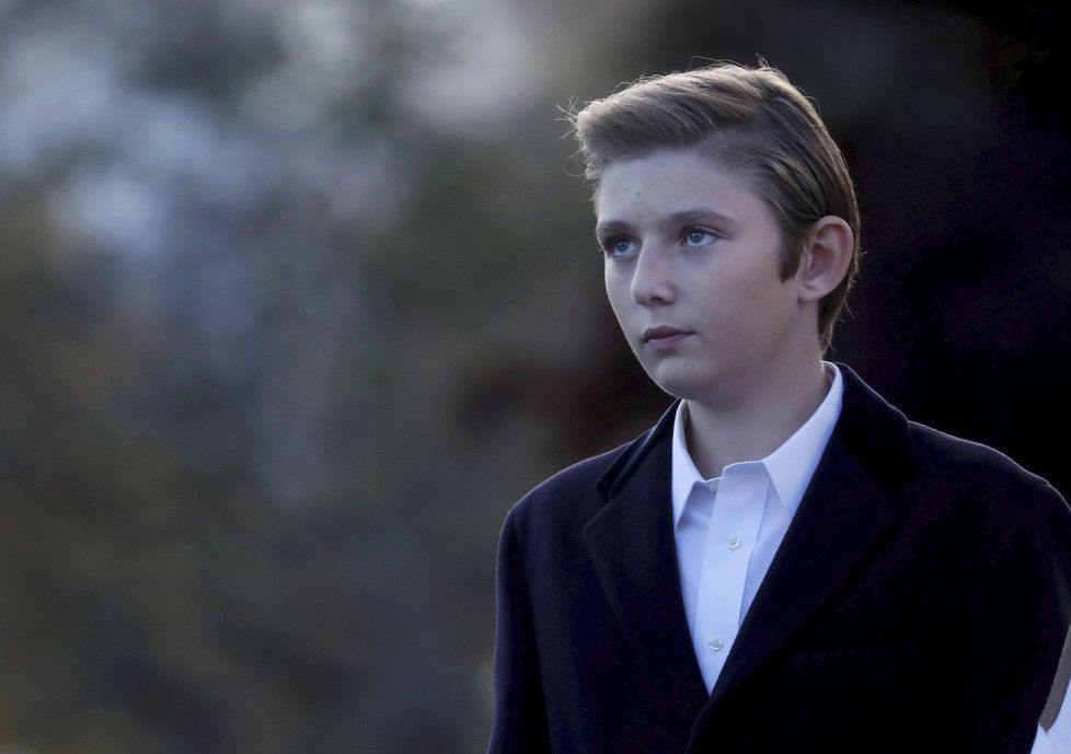 Nejmladší syn prezidenta Trumpa, Barron Trump.