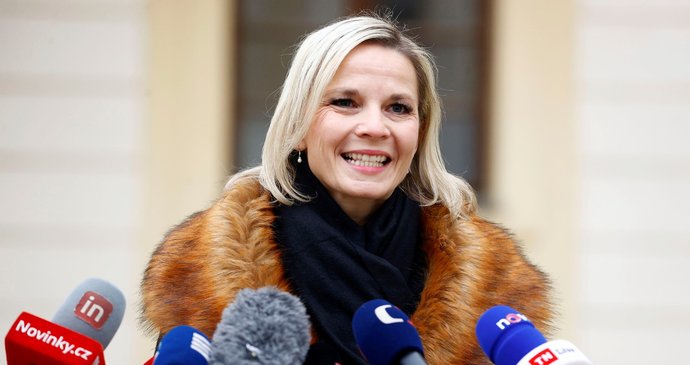 Adeptka na ministryni pro místní rozvoj Zuzana Schwarz Bařtipánová po setkání s prezidentem Petrem Pavlem (2. 12. 2025)