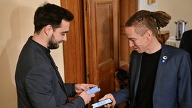 Ivan Bartoš (Piráti) na tiskové konferenci - představení aplikace eDoklady (22. 1. 2024)