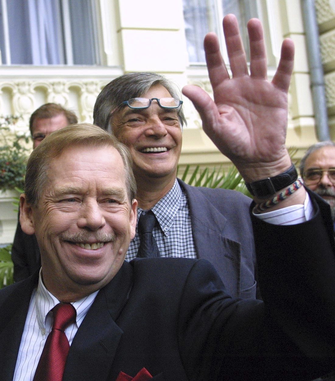 Jiří Bartoška a Václav Havel.