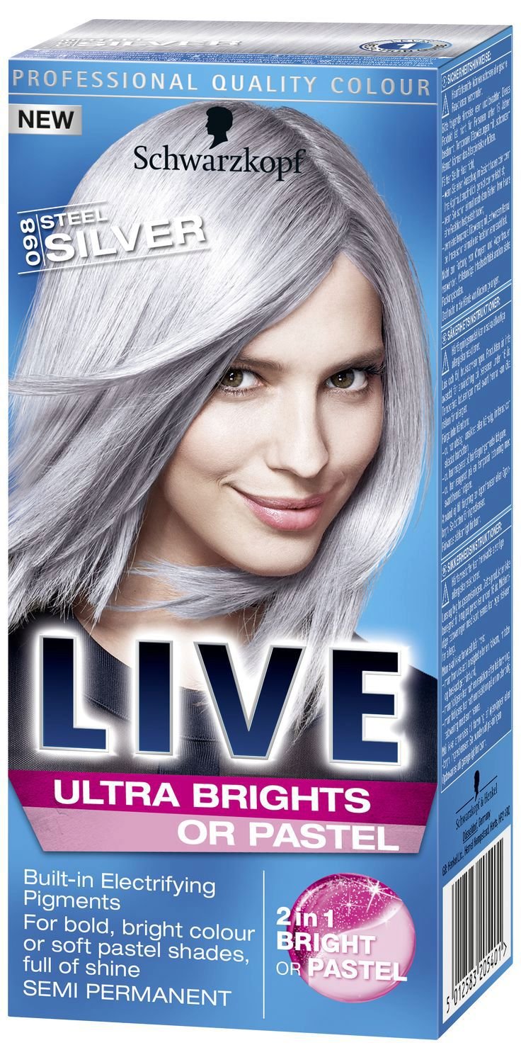 Schwarzkopf LIVE Ultra Brights or Pastel Steel Silver, 109 Kč, koupíte v síti drogerií