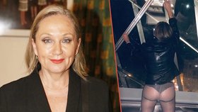 Punkerka Bára Basiková (59) si zahrála na Madonnu! Sexy zadeček v síťovaných punčoškách 