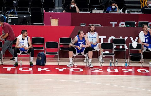 Čeští basketbalisté na tréninku v Super Areně v rámci LOH 