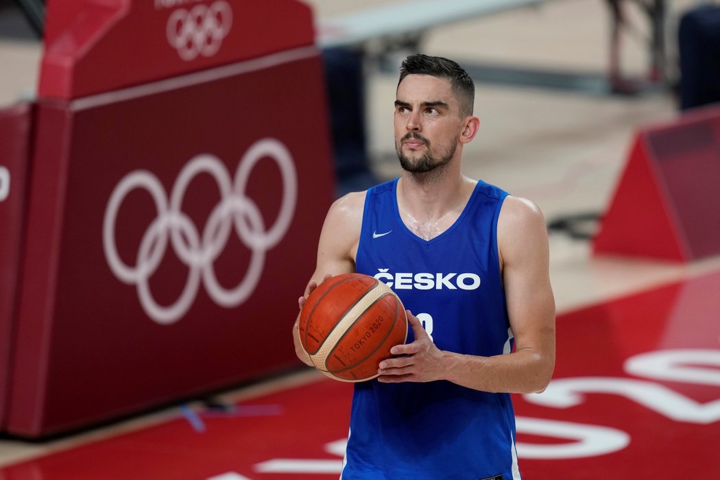 Čeští basketbalisté na tréninku v Super Areně v rámci LOH