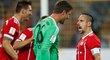 Brankář Bayernu Sven Ulreich vychytal proti Dortmundu dvě penalty a mohl slavit