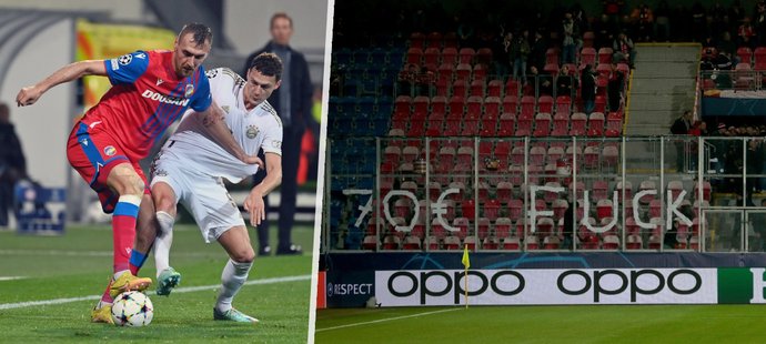 Fanoušci Bayernu v Plzni bojkotovali část utkání kvůli vysokým cenám vstupenek.