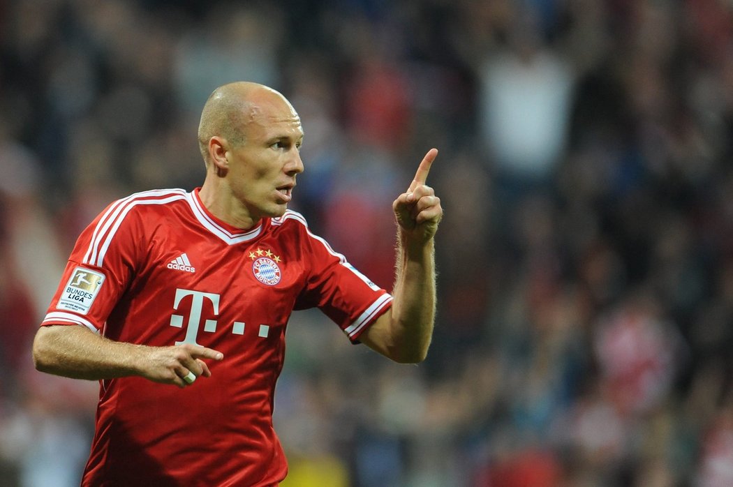 Arjen Robben nalomil sebevědomí  hráčů Mönchengladbachu už ve 12. minutě, kdy otevřel střelecký účet zápasu