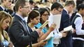 Do sportovní haly na pražském Výstavišti v Praze se sjelo na čtyři tisícovky svědků Jehovových.