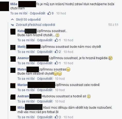 Matka čtrnáctiletého Adama potvrdila jeho smrt na Facebooku.