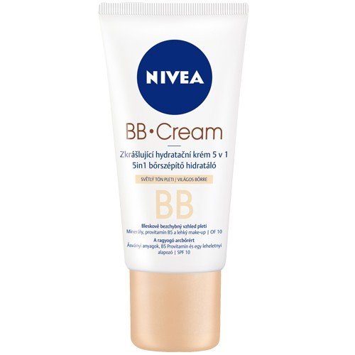 Nivea Zkrášlující hydratační krém 5 v 1 BB Cream, 199 Kč (50ml), koupíte v síti drogerií