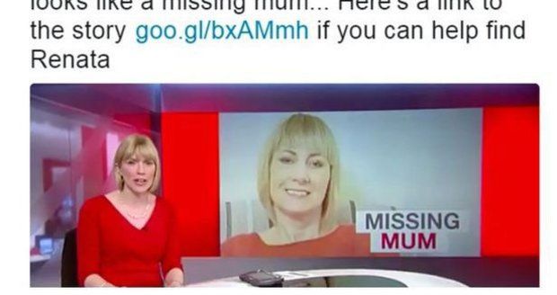 Tweet o zmizelé matce se BBC opravdu nepovedl.