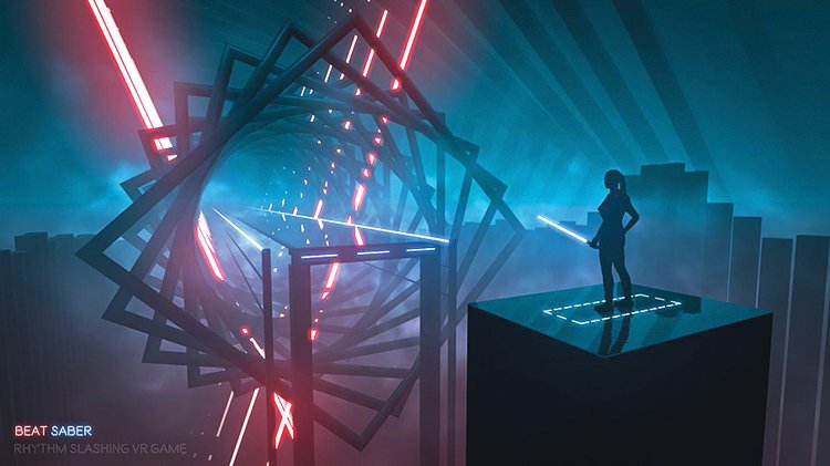 Beat Saber: Do rukou dostanete laserové meče a do rytmu budete muset přesně trefovat letící krychle