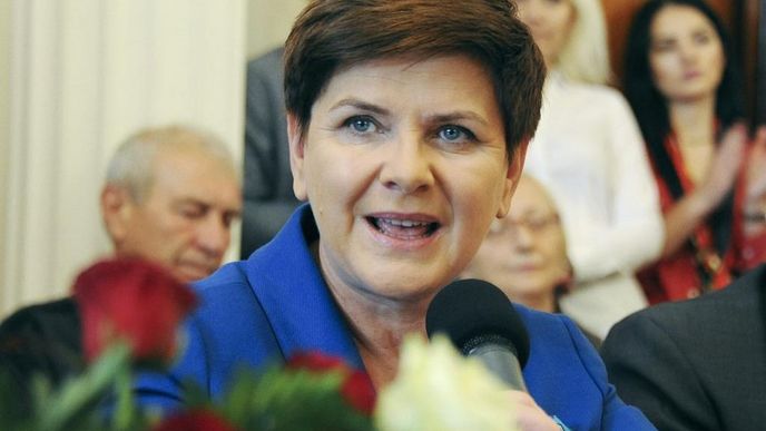Beata Szydlová, kandidátka na premiérku polské strany Právo a spravedlnost