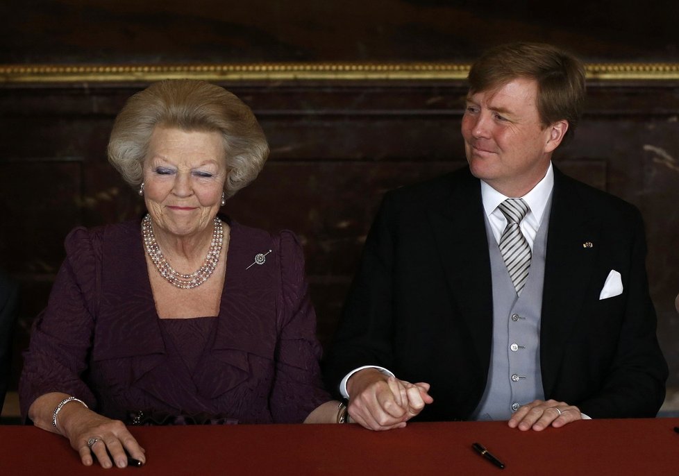 Královna Beatrix a budoucí král Willem-Alexander