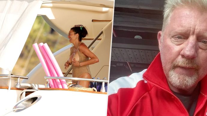 Lily na jachtě předvedla svůj dekolt v plné parádě