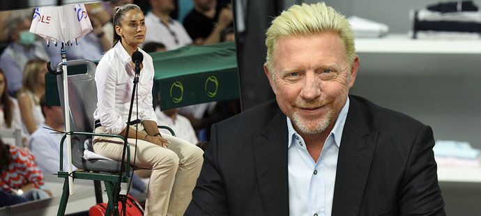 Boris Becker si slovy na adresu tenisové rozhodčí Marijany Veljovičové uřízl pořádnou ostudu.