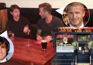 Tom Cruise a David Beckham si skočili na pivo. Byla řeč o filmu nebo fotbalu?!