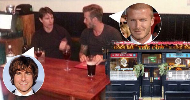 Tom Cruise a David Beckham si skočili na pivo. Byla řeč o filmu nebo fotbalu?!
