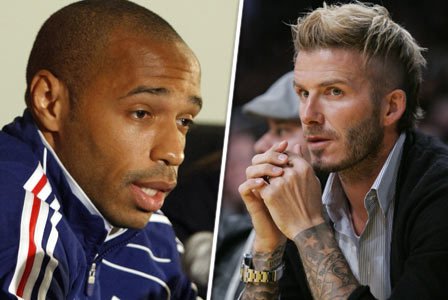 David Beckham a Thierry Henry