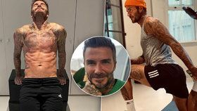 David Beckham ukázal, co skrývá pod trikem: Victoria se rozzářila!