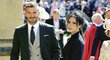 Fešák David Beckham s manželkou Victorií na královské svatbě