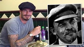 David Beckham s image potetovaného Lenina