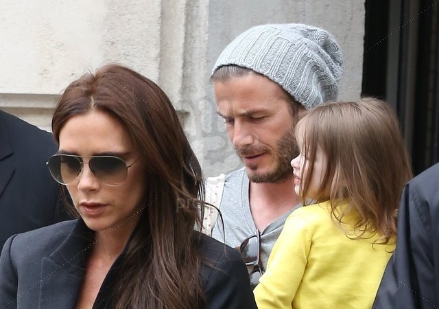 Victoria Beckham s Davidem a dcerkoku.