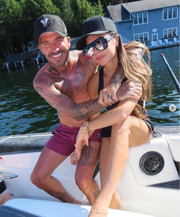 Victoria a David Beckhamovi na moři. 