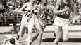 Emil Zátopek při běhu na 5 km na olympijských hrách v Helsinkách