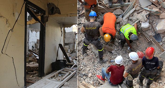 Měsíc po explozi v Bejrútu se v troskách objevily známky života, záchranáři hledají přeživšího