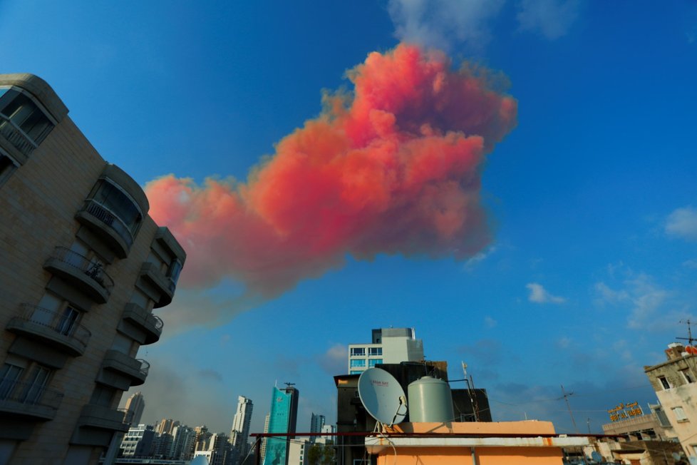 Masivní exploze v Bejrútu, metropoli Libanonu (4. 8. 2020)