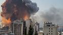 Okamžik, kdy Bejrútem otřásl mohutný výbuch