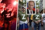 Demonstranti v Bělehradě: Protest na podporu Putina a Ruska