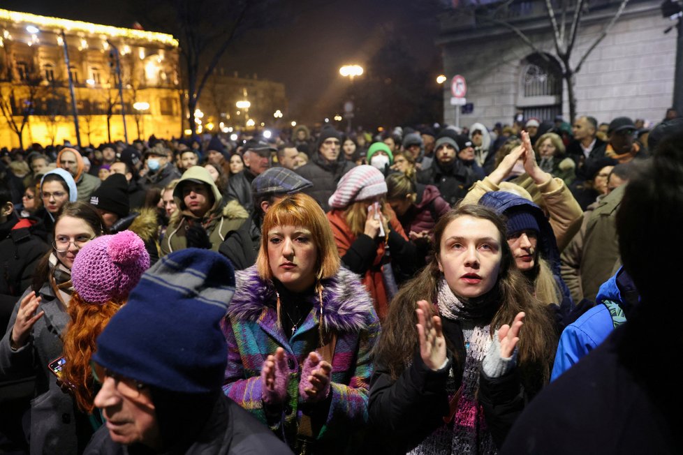 Bělehradské protesty (20.12.2023)