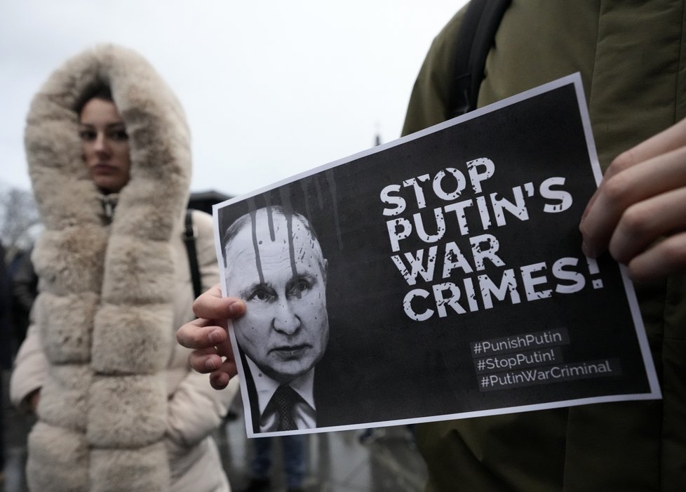 Protesty proti ruské invazi na Ukrajinu (24. 12. 2022)