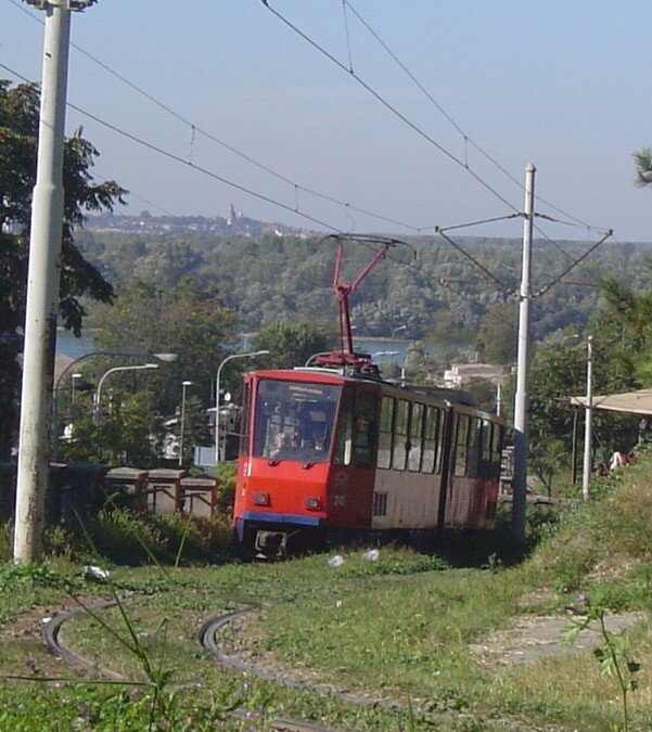Bělehrad: Na tramvajové koleje dali místo asfaltu trávník.