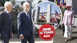 „Díky, Ameriko!“ Pavel s králem Philippem na oslavách konce 2. světové, Černochová v růžové