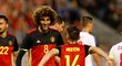 Záložník Belgie Marouane Fellaini se proti Česku prosadil po rohu