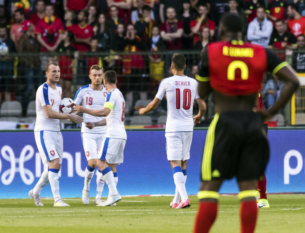 Český útočník Michael Krmenčík skóroval proti Belgii