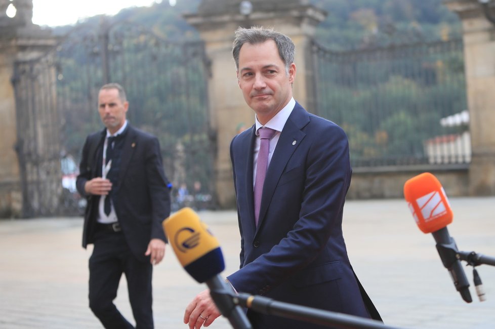 Premiér Petr Fiala (ODS) přivítal belgického premiéra Alexandra de Croo