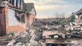 Údajné škody po útoku v ruské Belgorodské oblasti (19.4.2022)