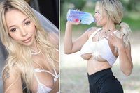 Takhle sportuje sexbomba Bella Bunnie: Nestydatá kráska neuhlídala obří ňadra!