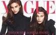 Bella Hadid s Taylor Hill na obálce zářijové Vogue