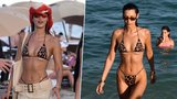 Svůdná Bella Hadidová (25) dráždila na pláži v Miami: Plavky nezakryly téměř nic!