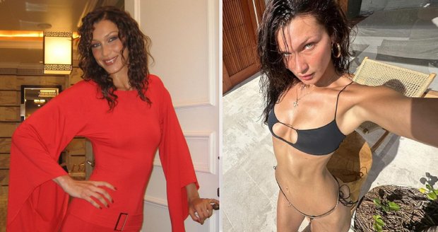 Bella Hadidová pózovala v bikinách